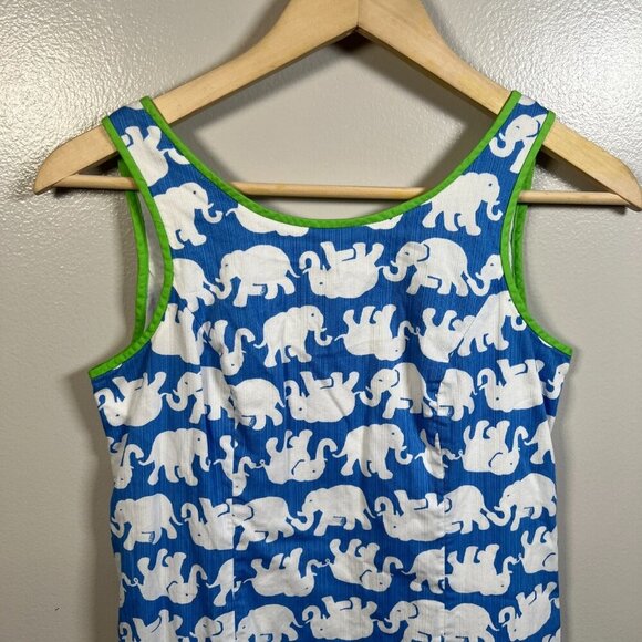 Lilly Pulitzer Cathy Shift Dress Size 0 Tusk in Sun Elephant Preppy Vacation - Picture 4 of 9